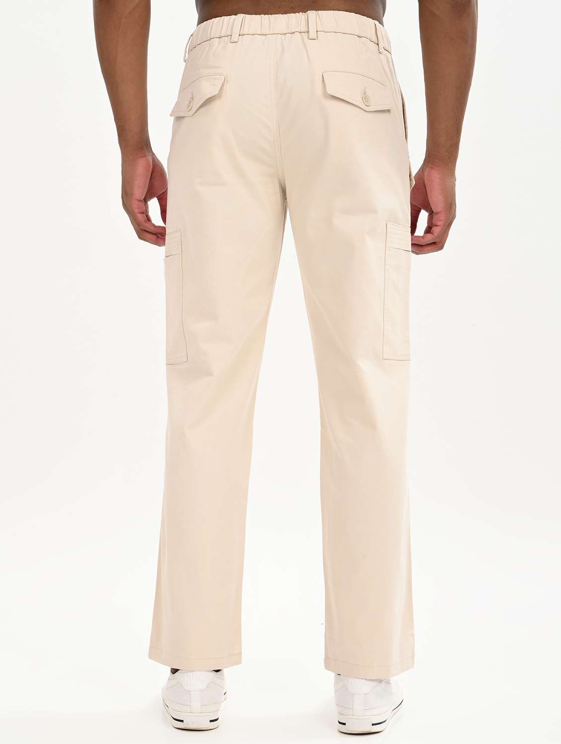 men solid mid rise relaxed fit cargo - 22012852 -  Standard Image - 2