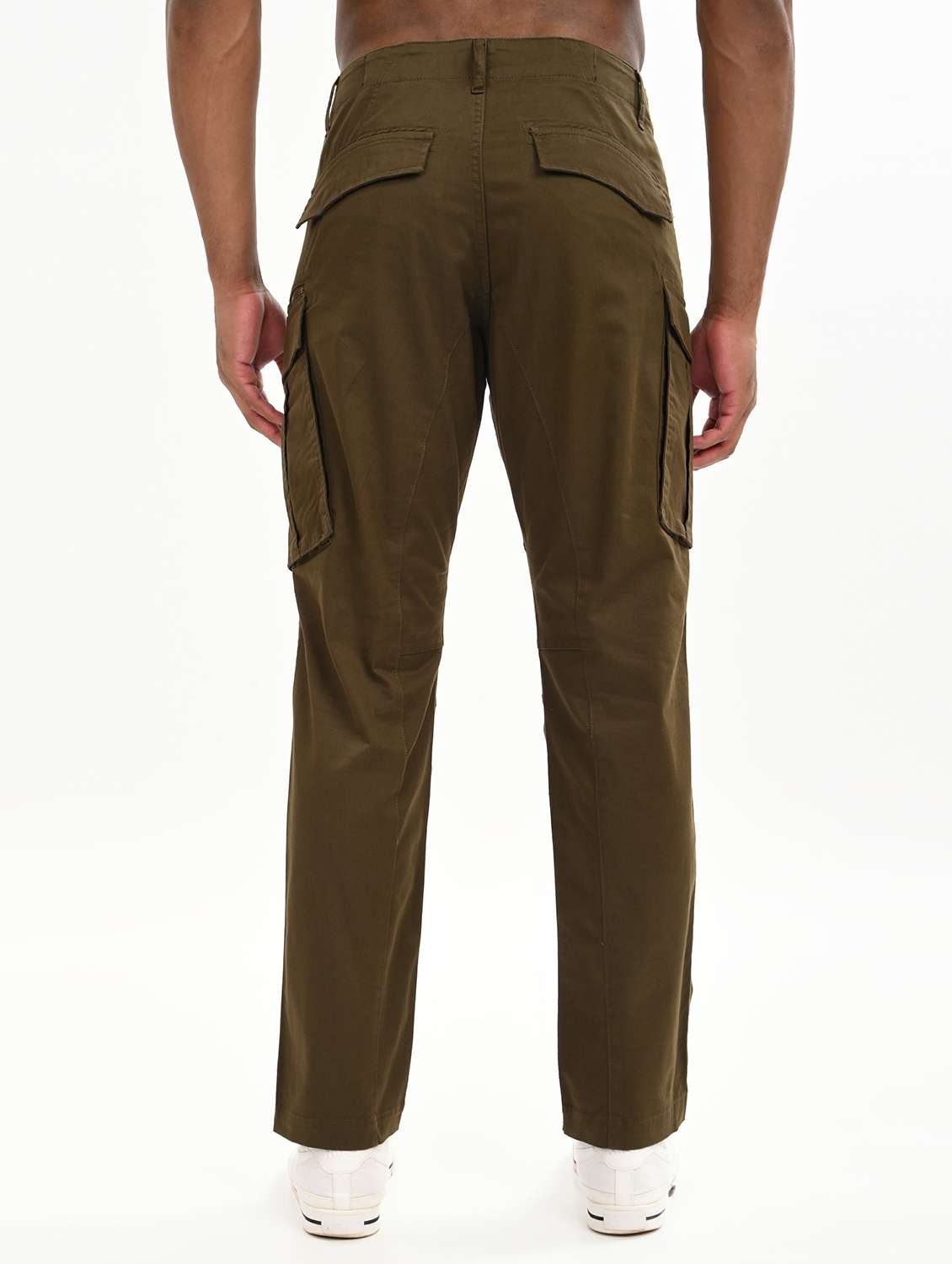 men solid mid rise relaxed fit cargo - 22012865 -  Standard Image - 2