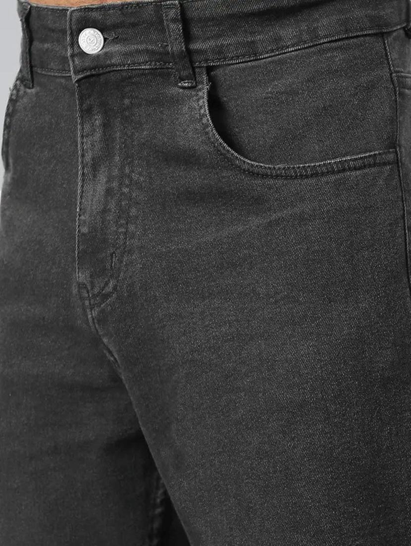 men grey plain mid rise relaxed fit jeans - 22012906 - Standard Image - 2