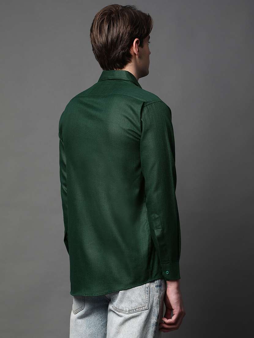 men solid long sleeve regular fit casual shirt - 22012988 - Standard Image - 2