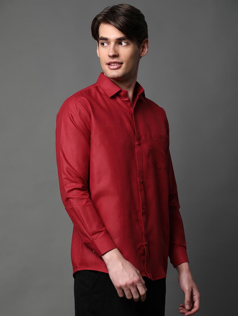 men solid long sleeve regular fit casual shirt - 22012989 - Standard Image - 2