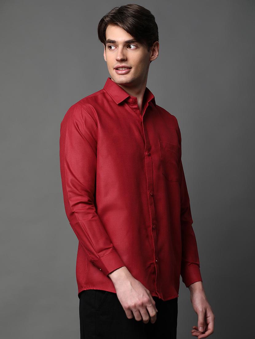 men solid long sleeve regular fit casual shirt - 22013085 - Standard Image - 2