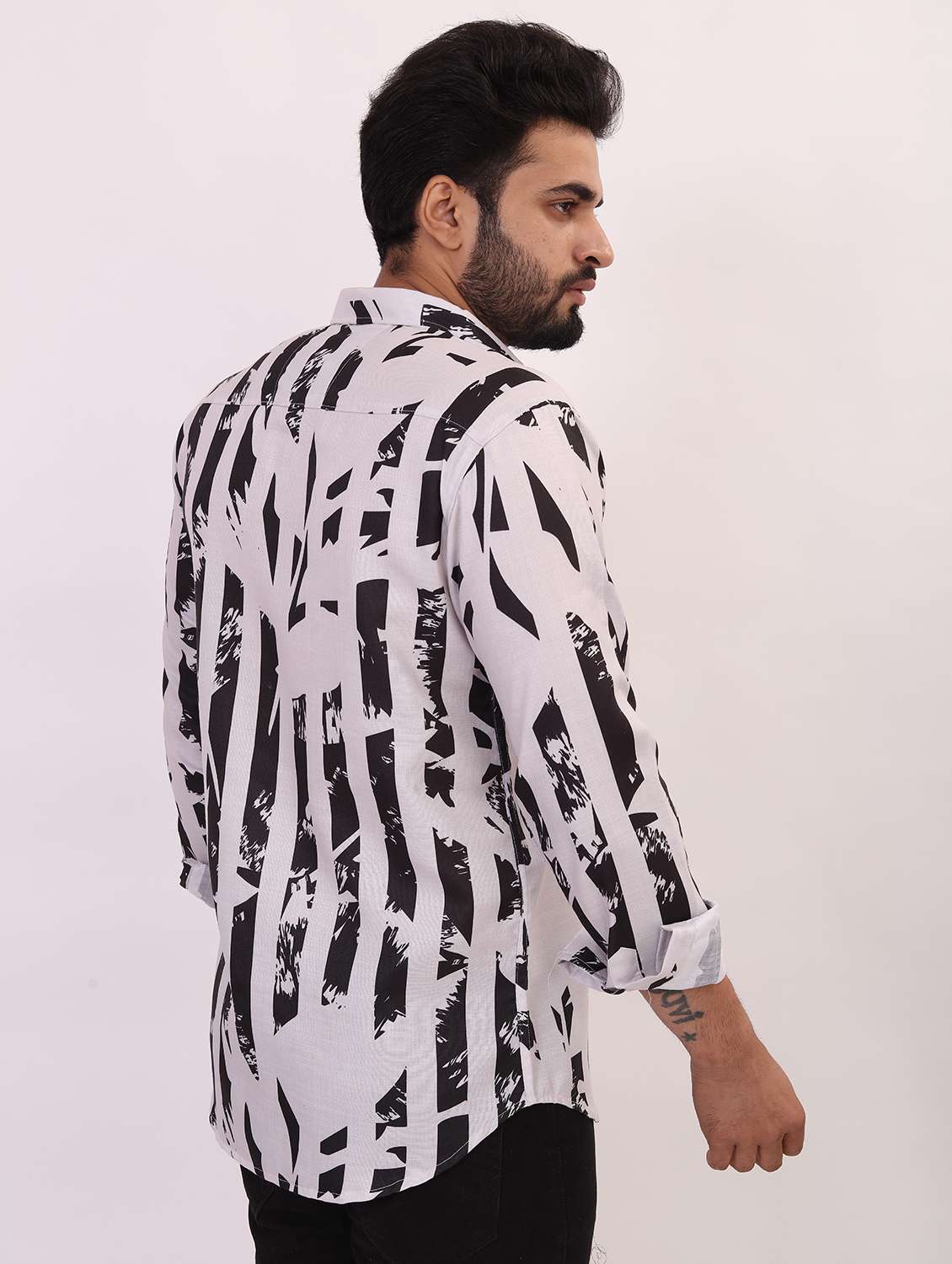 men printed long sleeve regular fit casual shirt - 22013091 - Standard Image - 2