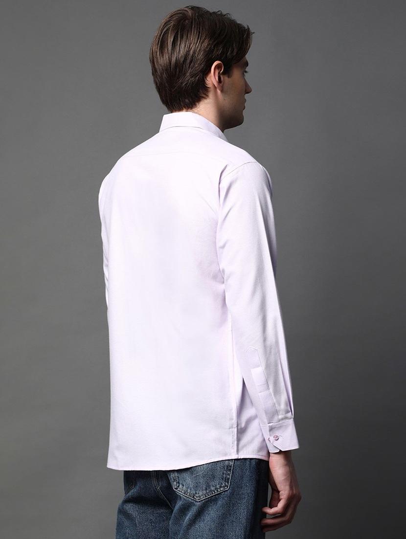 men solid long sleeve regular fit casual shirt - 22013115 - Standard Image - 2