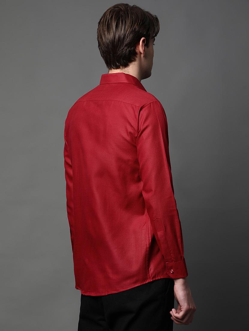 men solid long sleeve regular fit casual shirt - 22013201 - Standard Image - 2