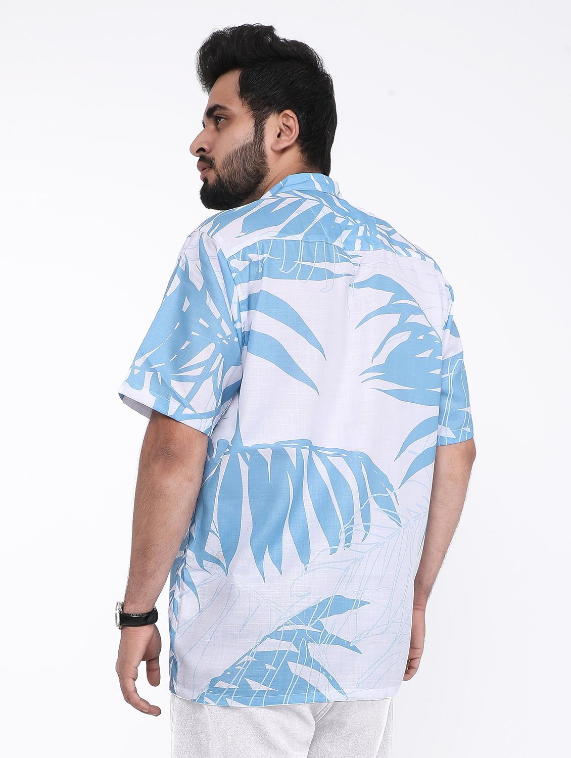 men printed short sleeve oversized casual shirt - 22013213 - Standard Image - 2