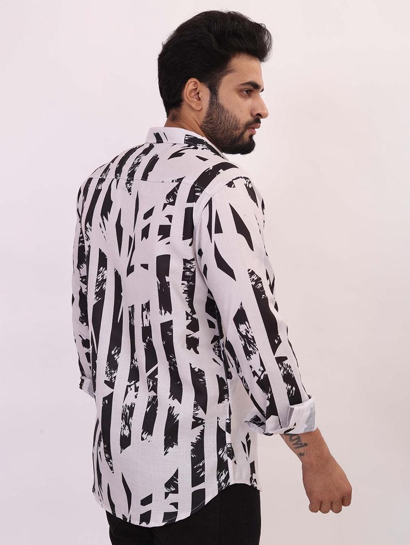 men printed long sleeve regular fit casual shirt - 22013229 - Standard Image - 2