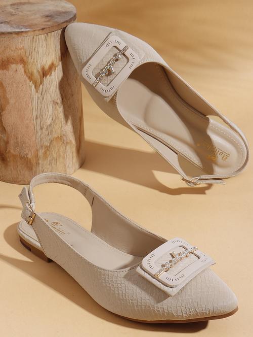 women embellished back strap slip on flats - 22013261 - Standard Image - 0