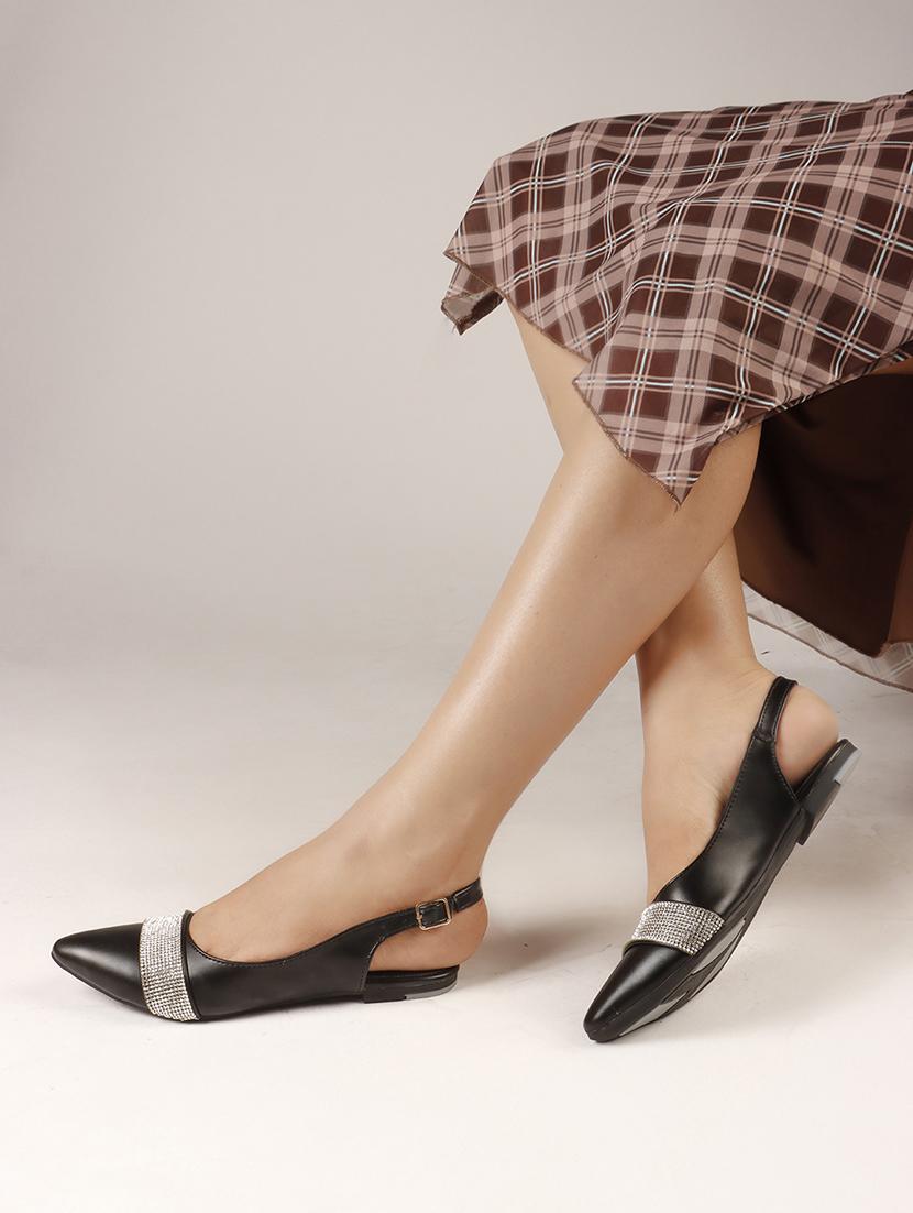 women embellished back strap slip on flats - 22013262 - Standard Image - 2