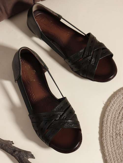 women solid peep toe slip on ballerina - 22013266 -  Standard Image - 0