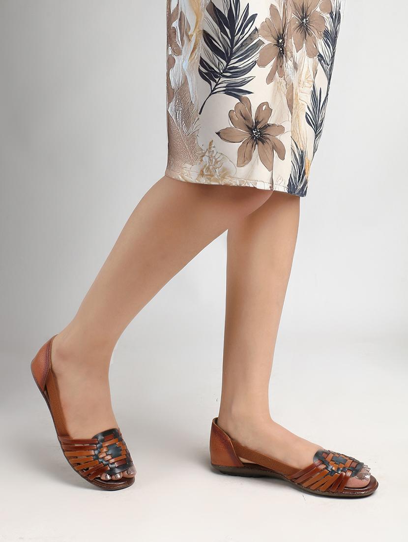 women solid peep toe slip on ballerina - 22013269 - Standard Image - 2