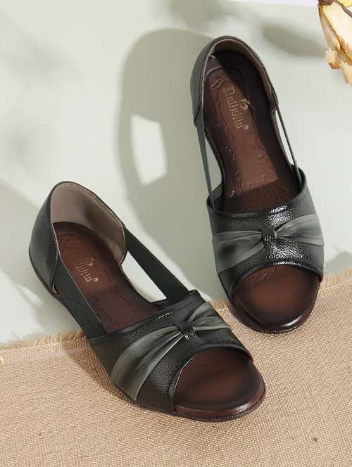 women solid peep toe slip on ballerina - 22013272 - Standard Image - 0