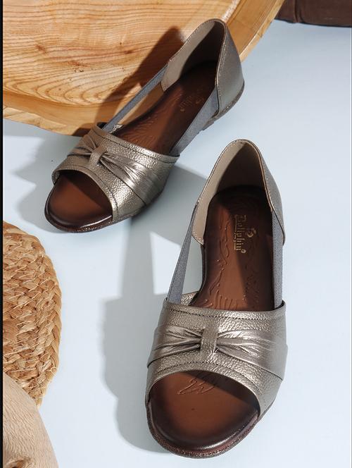 women solid peep toe slip on ballerina - 22013274 - Standard Image - 0