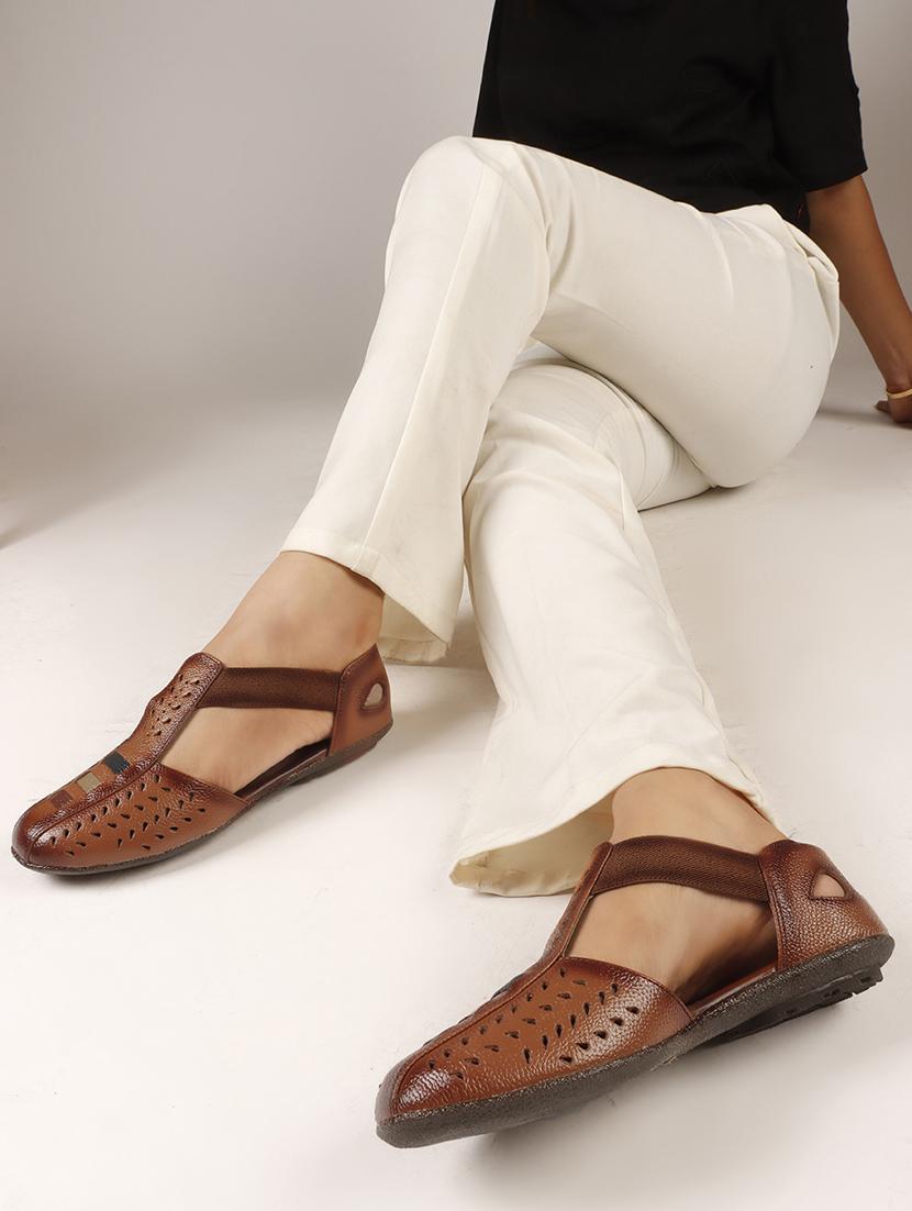 women tan slip on sandal - 22013279 - Standard Image - 2