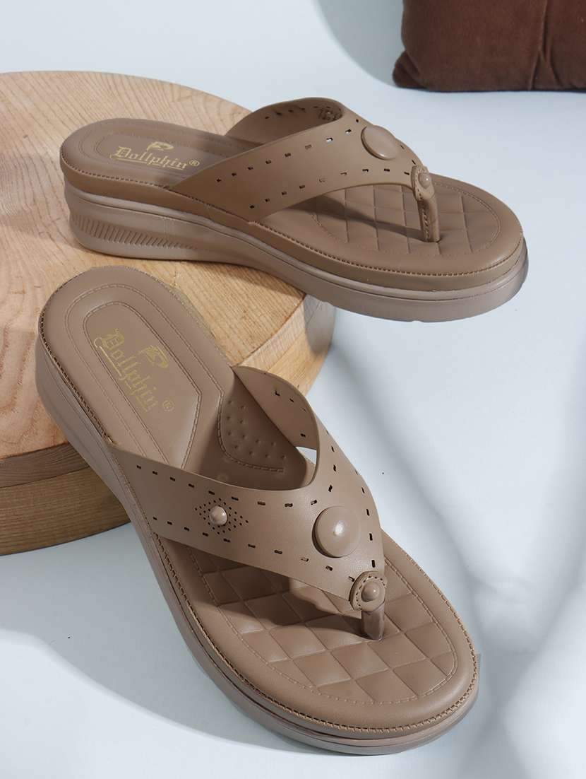 women solid slip on  sandal