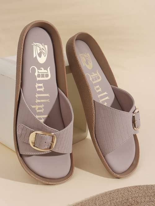 women mauve slip on sandal - 22013305 -  Standard Image - 0