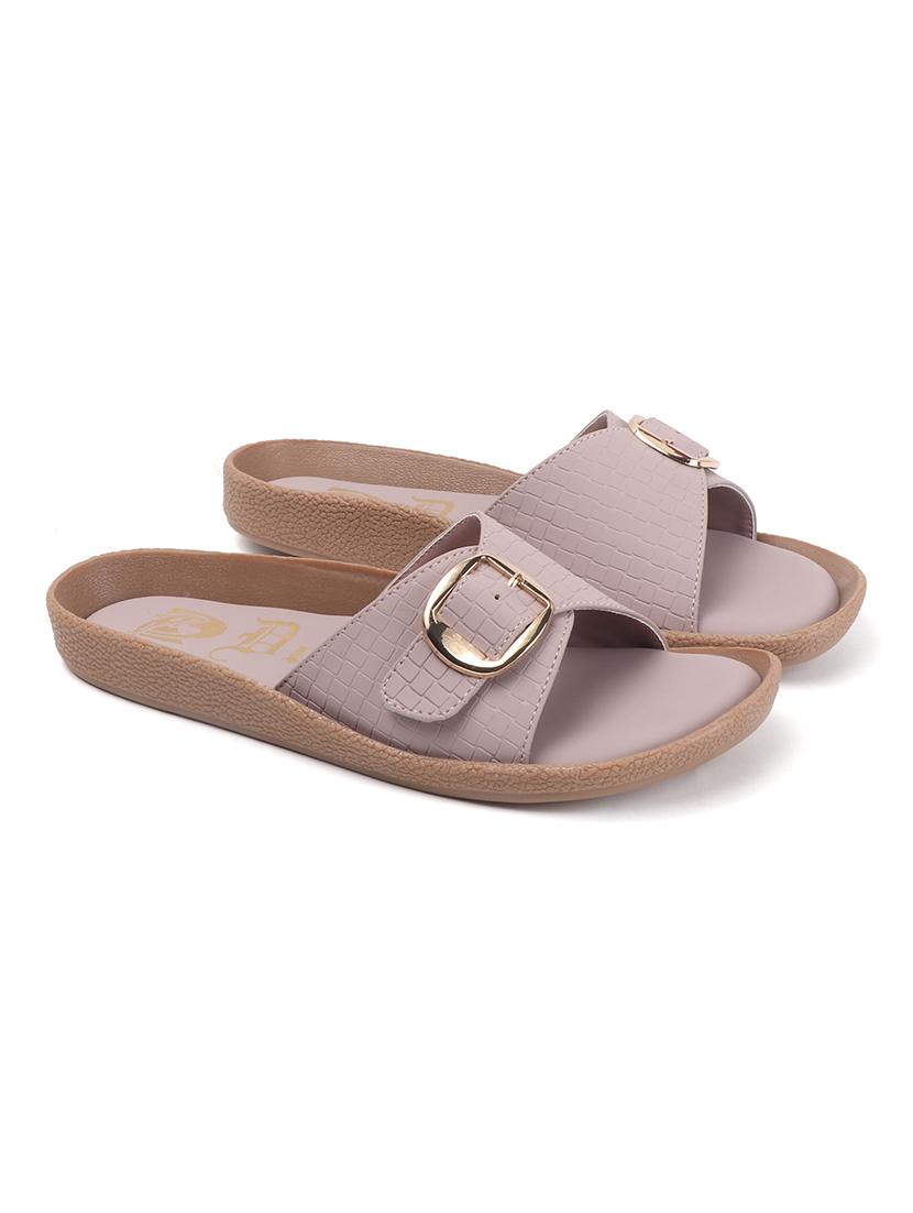 women mauve slip on sandal - 22013305 - Standard Image - 2