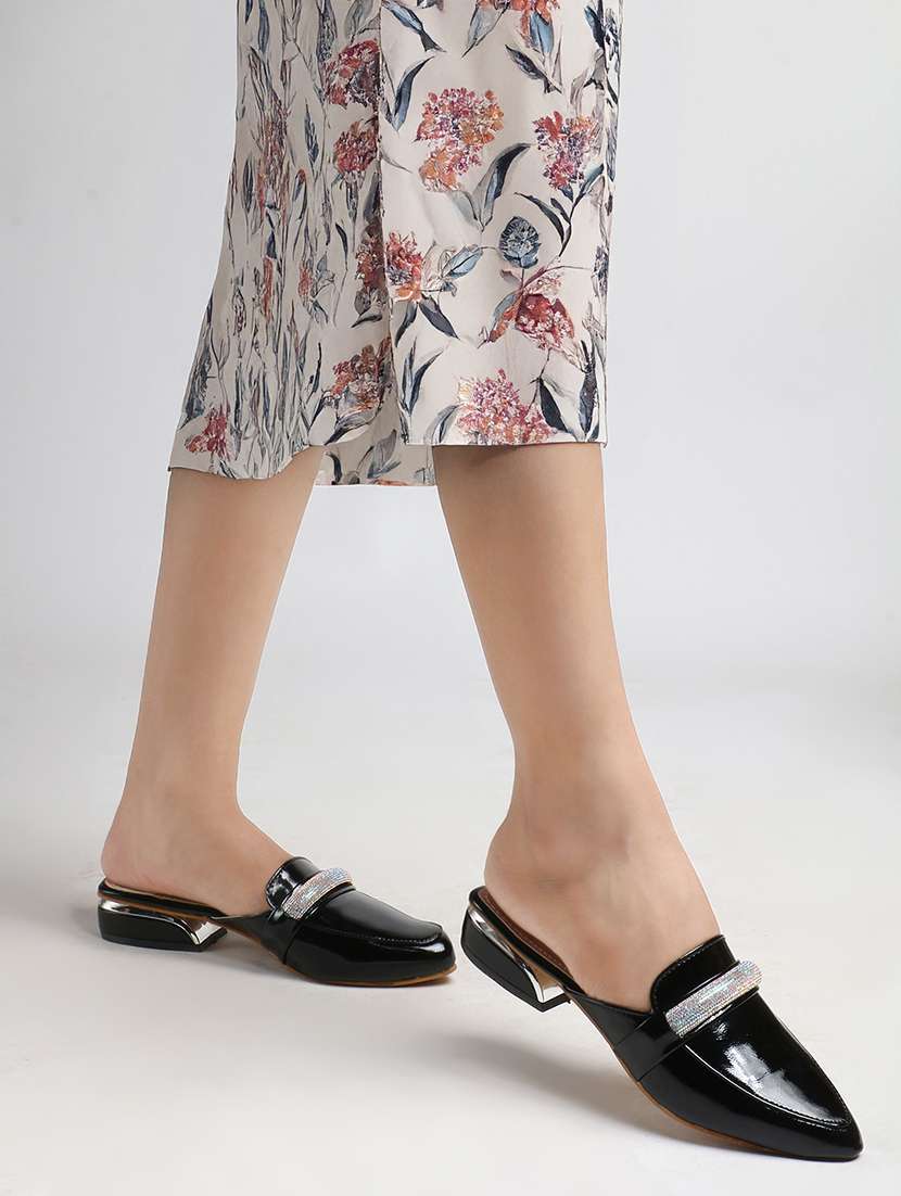 women black embellished slip on mule - 22013312 - Standard Image - 2