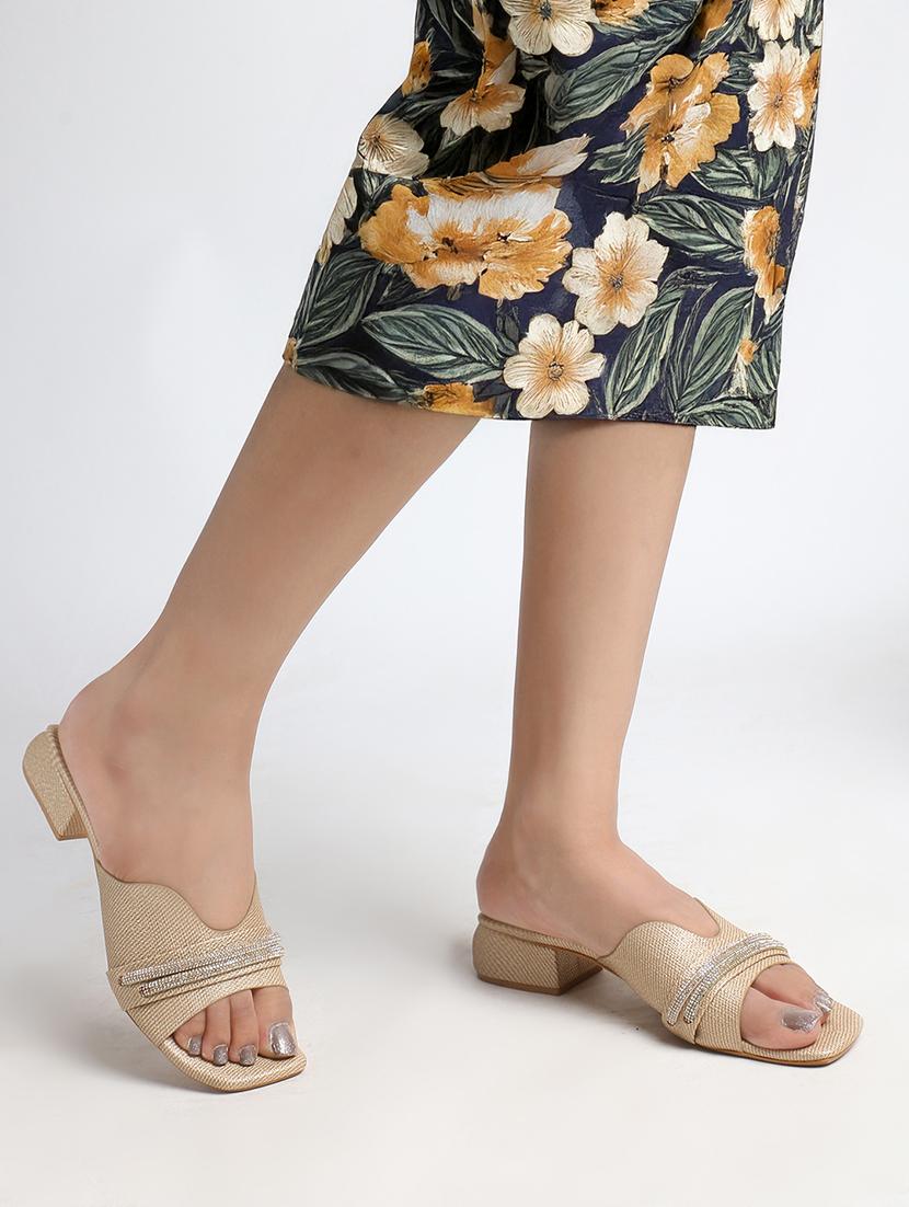 women beige slip on sandal - 22013325 - Standard Image - 2