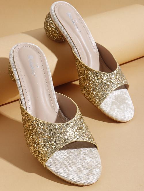 womenn gold slip on sandal - 22013327 - Standard Image - 0
