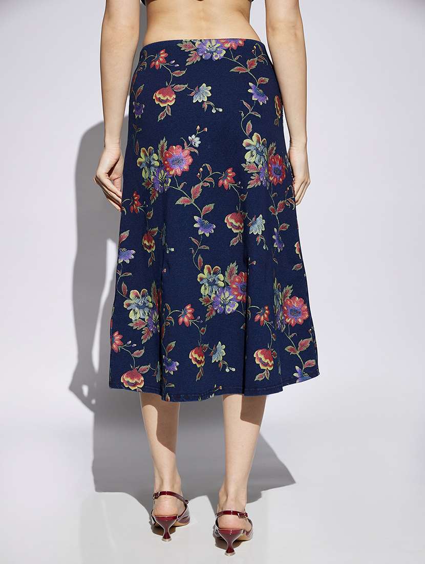 women floral print mid rise  a-line skirt - 22013354 -  Standard Image - 2