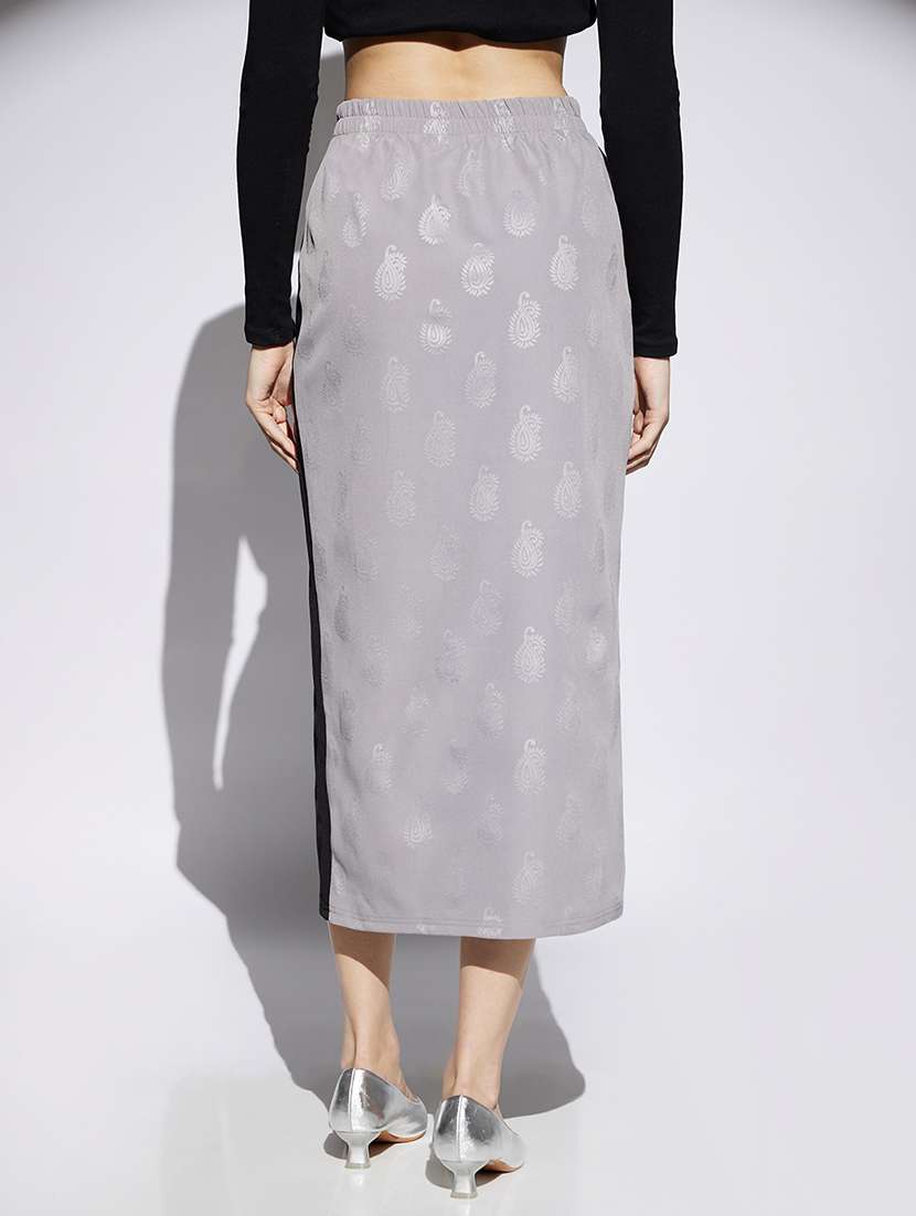 women color blocked high rise bodycon skirt - 22013370 -  Standard Image - 2