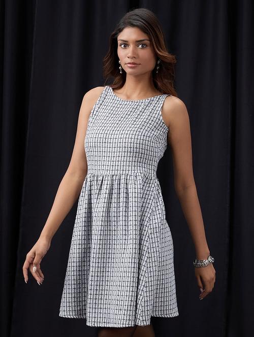 women self designed sleeveless  fit & flare dress - 22013394 -  Standard Image - 0