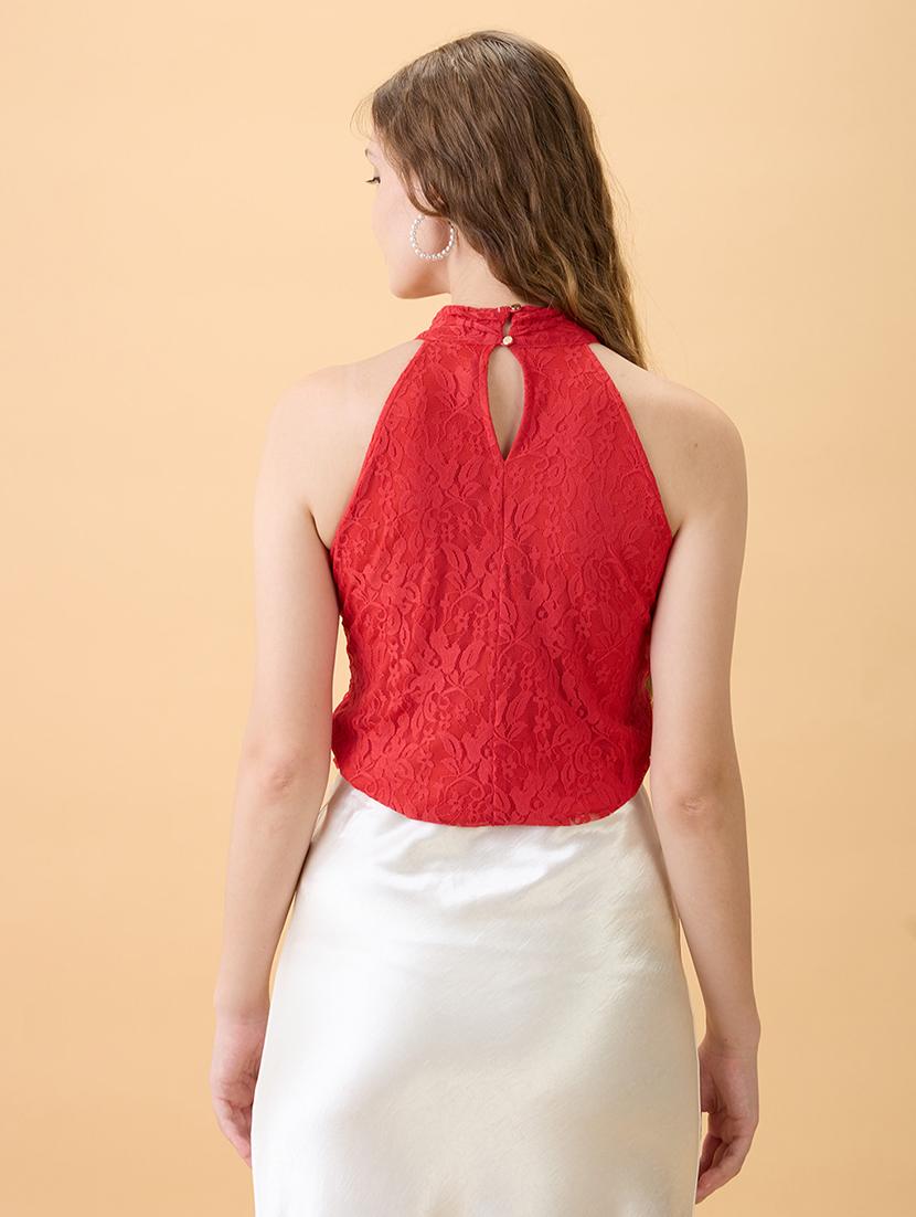 red nylon regular top - 22013410 - Standard Image - 2