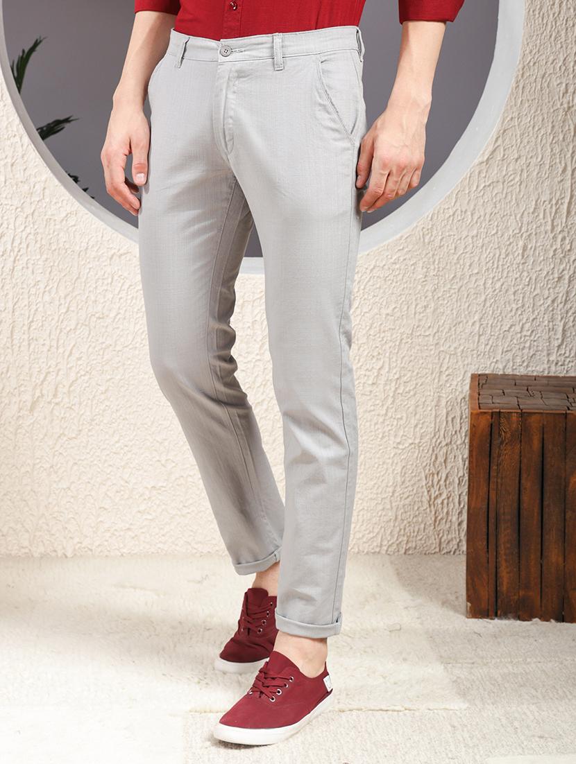 men solid mid rise flat front casual chinos - 22013453 - Standard Image - 2