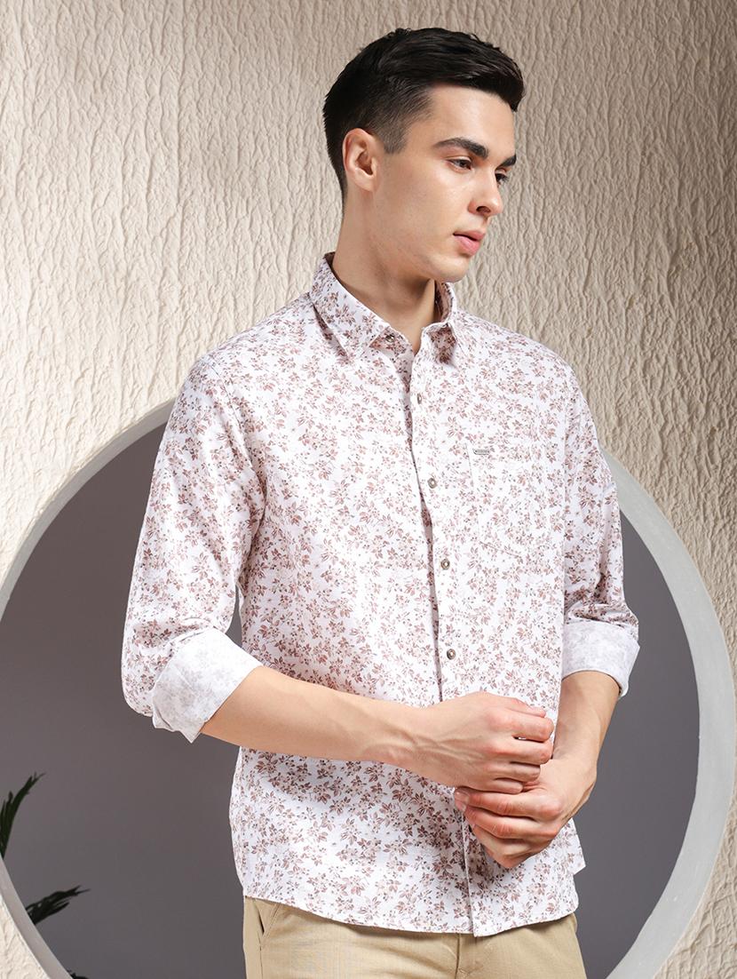 men printed long sleeve regular fit casual shirt - 22013463 - Standard Image - 2
