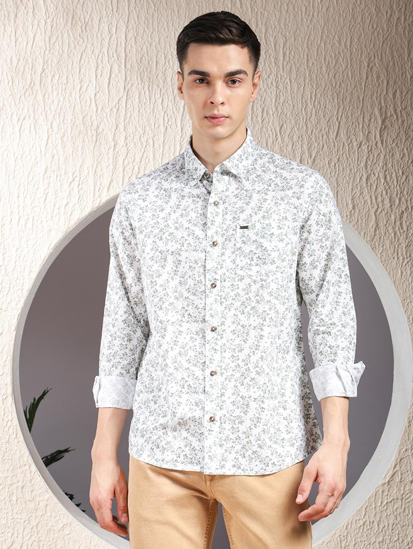 men printed long sleeve regular fit casual shirt - 22013464 -  Zoom Image - 0