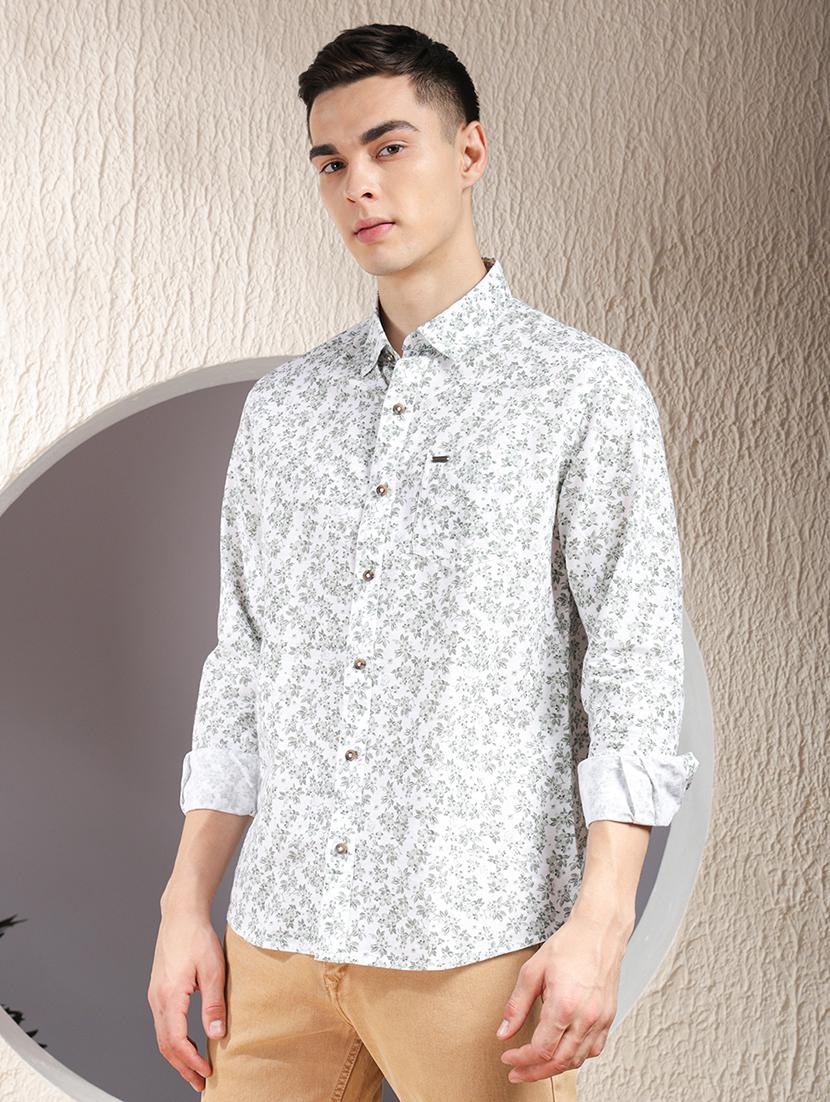 men printed long sleeve regular fit casual shirt - 22013464 - Standard Image - 2