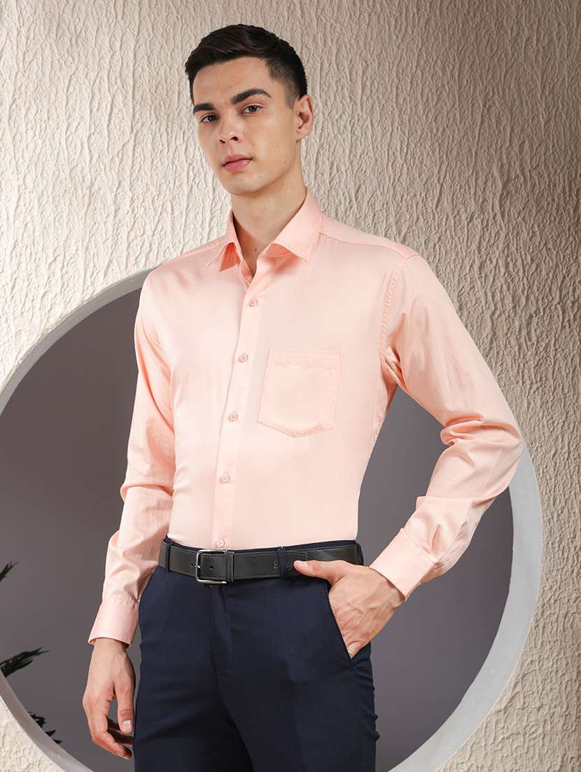 men solid long sleeve slim fit formal shirt - 22013472 -  Standard Image - 2