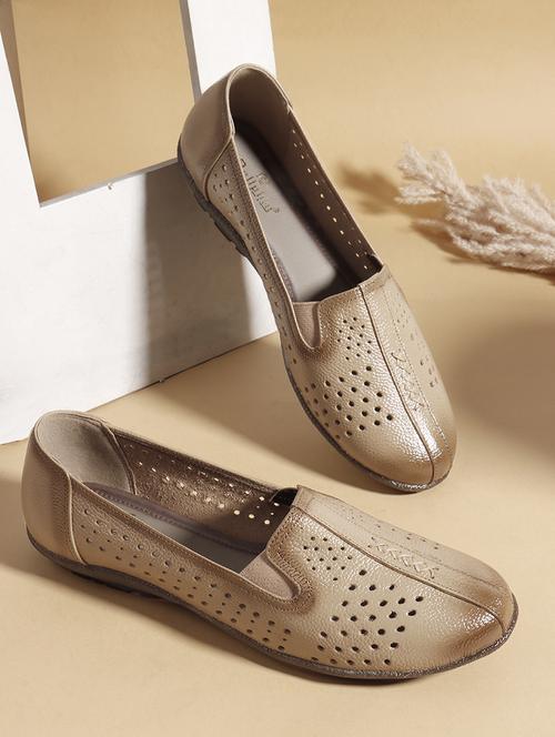 women beige slip on ballerina - 22013507 - Standard Image - 0