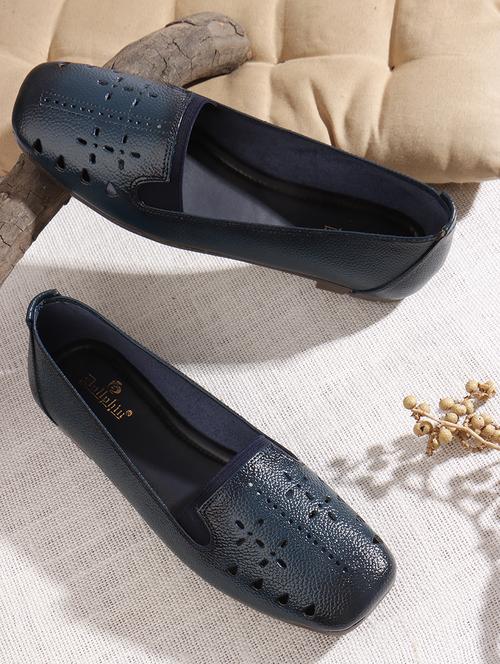 women blue slip on ballerina - 22013508 - Standard Image - 0