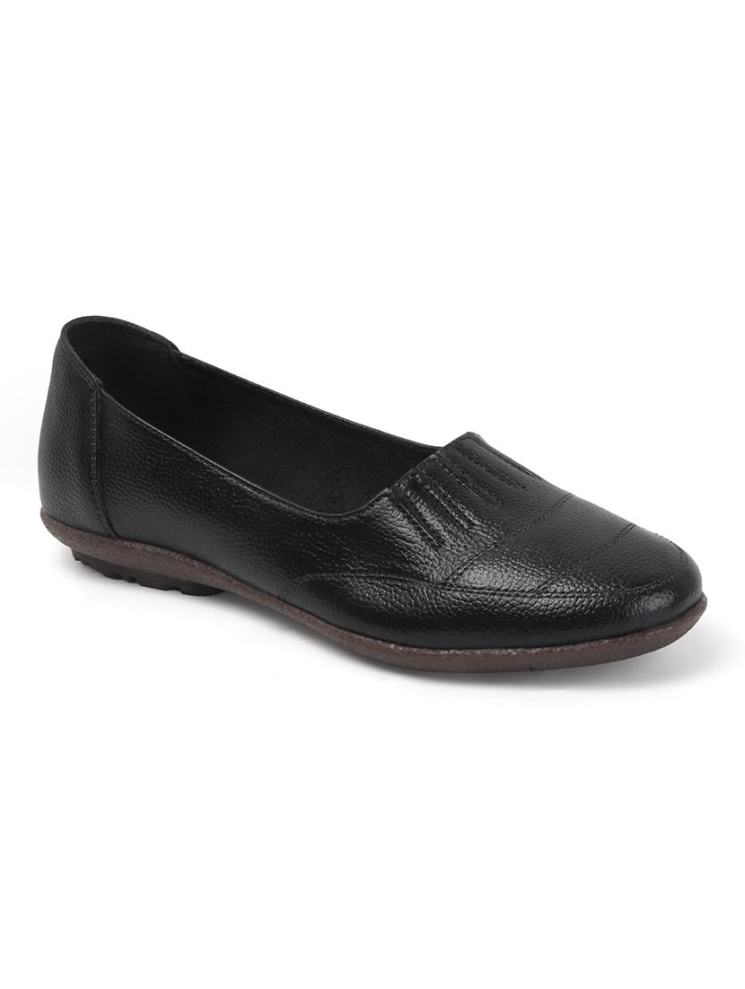 women black slip on ballerina - 22013512 - Standard Image - 2