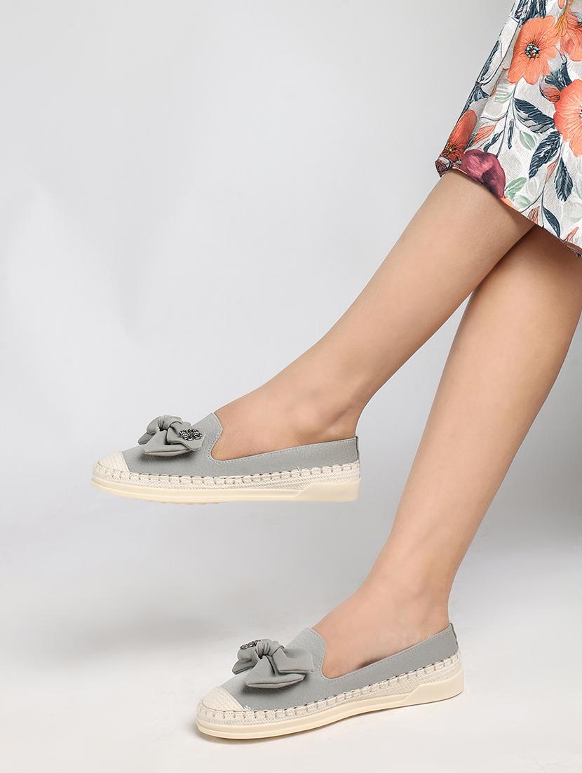 women grey slip on ballerina - 22013516 - Standard Image - 2