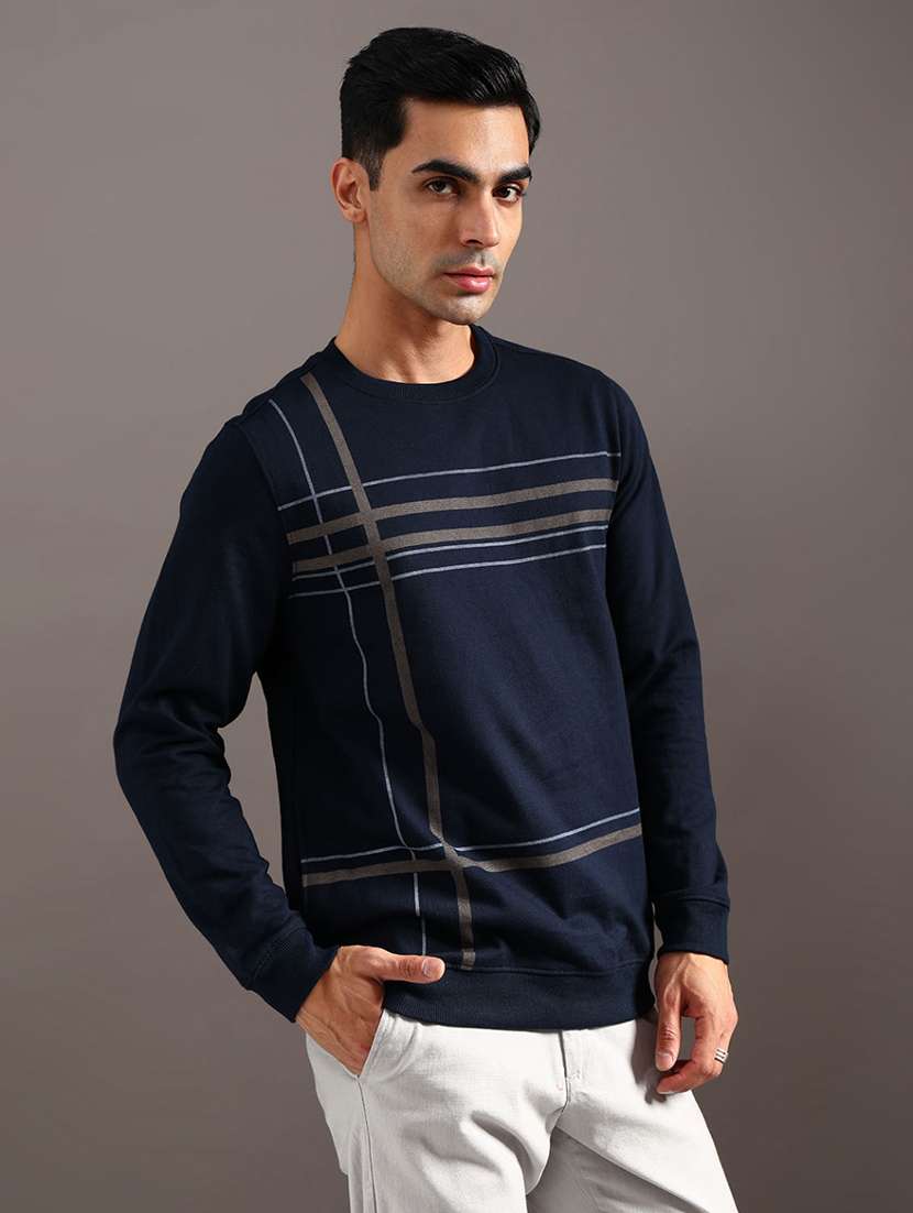 men striped long sleeve sweatshirt - 22013883 -  Standard Image - 2