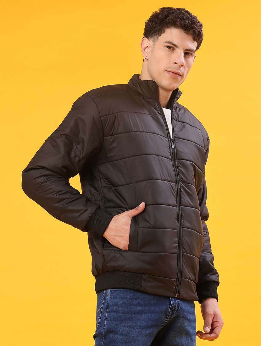 men solid long sleeve puffer jacket - 22013969 -  Standard Image - 2