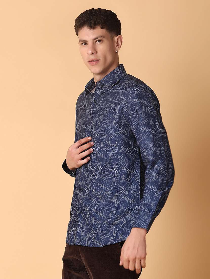 men printed long sleeve regular fit casual shirt - 22014050 -  Standard Image - 2