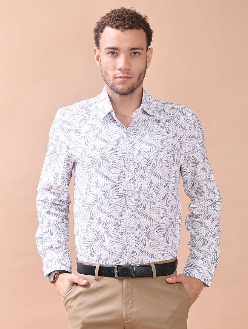 men printed long sleeve regular fit casual shirt - 22014051 -  Standard Image - 2