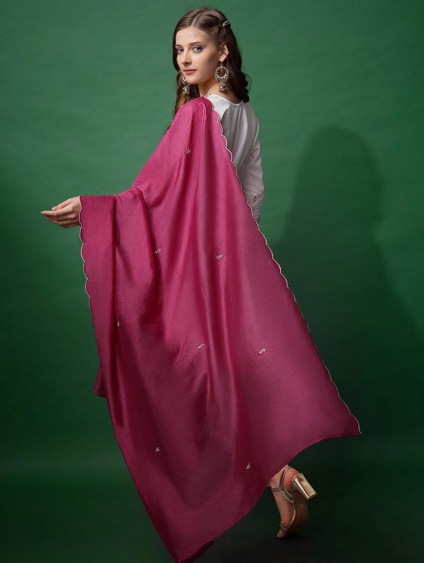 women three quarter sleeve kurta pant with dupatta set - 22014193 - Standard Image - 2