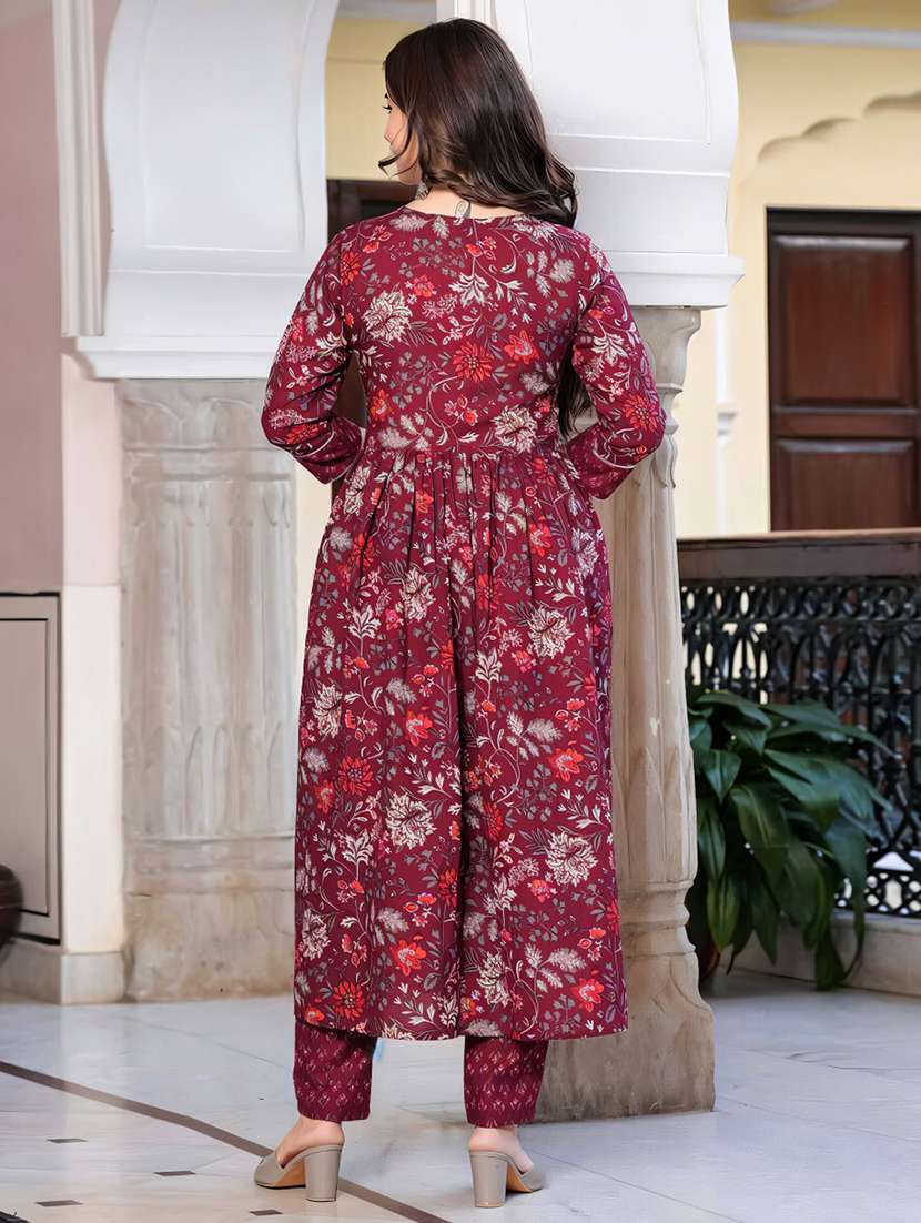 women three quarter sleeve kurta pant with dupatta set - 22014305 - Standard Image - 2