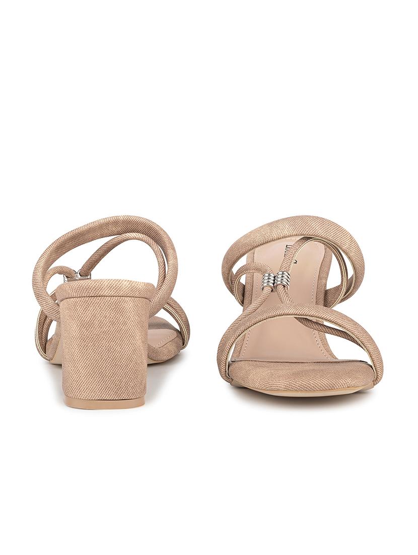 women solid slip on block heel sandal - 22014348 - Standard Image - 2