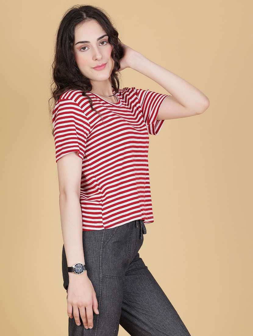 maroon cotton regular tshirt - 22014617 -  Standard Image - 2