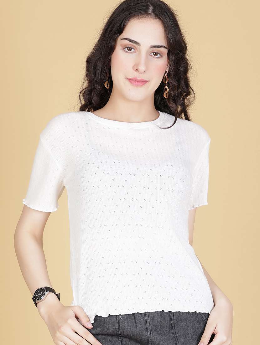 white cotton boxy tshirt