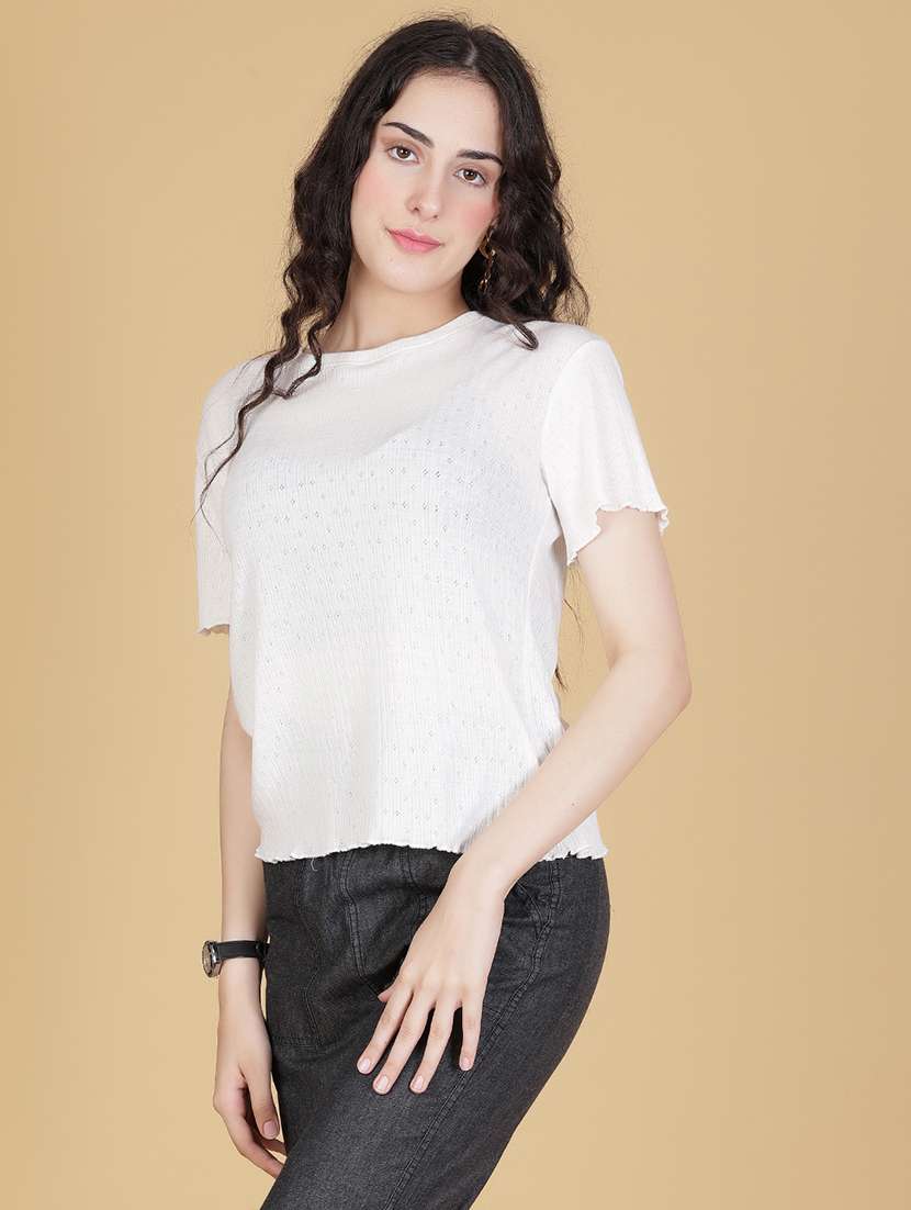 white cotton boxy tshirt - 22014621 -  Standard Image - 2