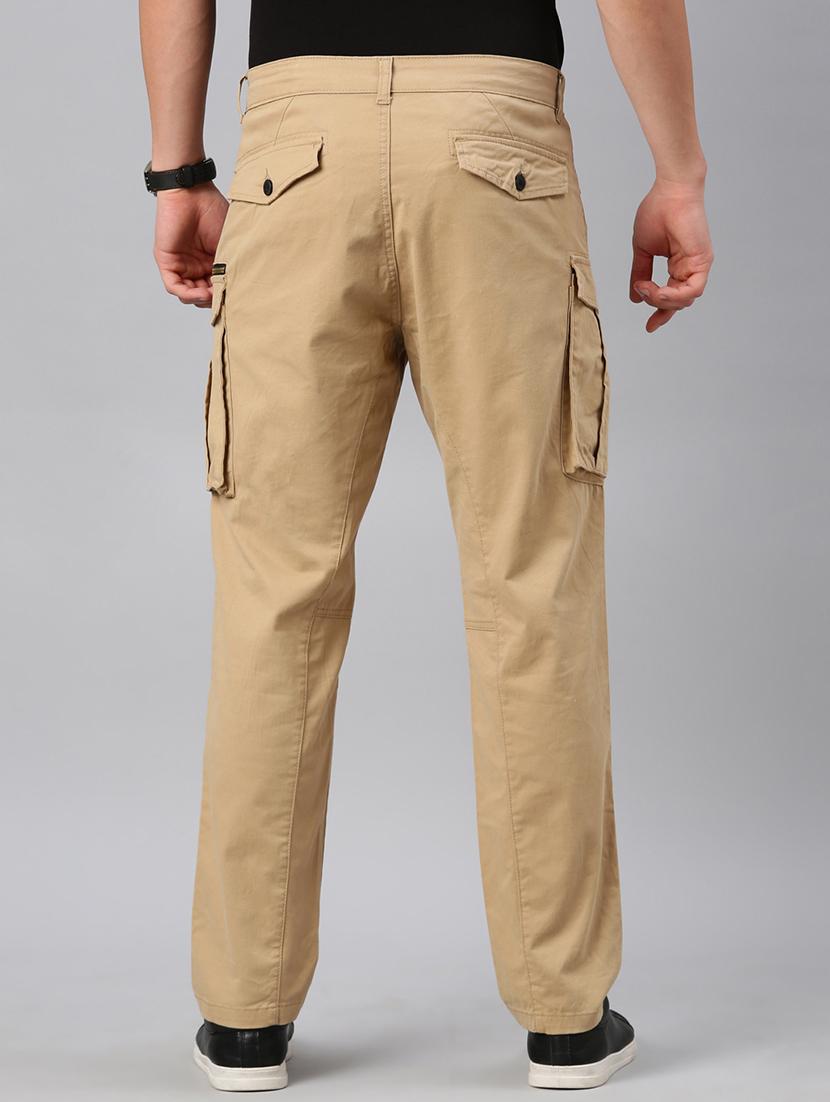 men solid mid rise cargo - 22014740 - Standard Image - 2