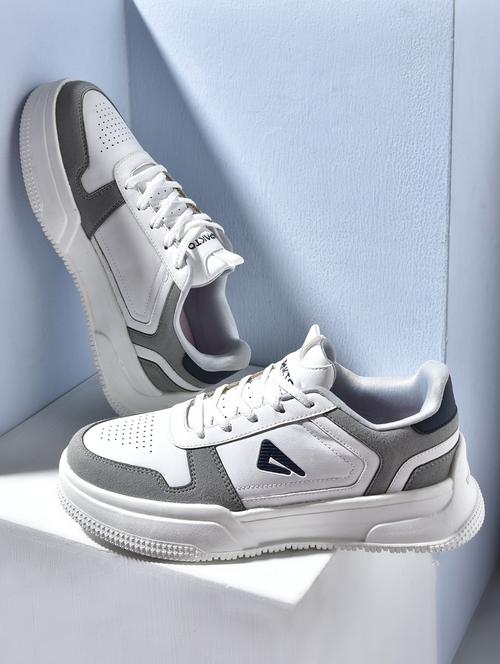 men grey lace up sneaker - 22015940 -  Standard Image - 0