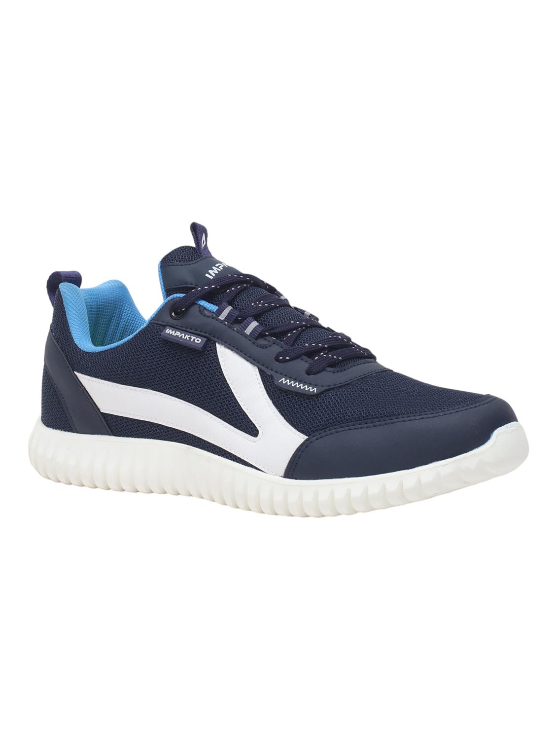 men navy blue lace up sport shoe - 22016327 - Standard Image - 2